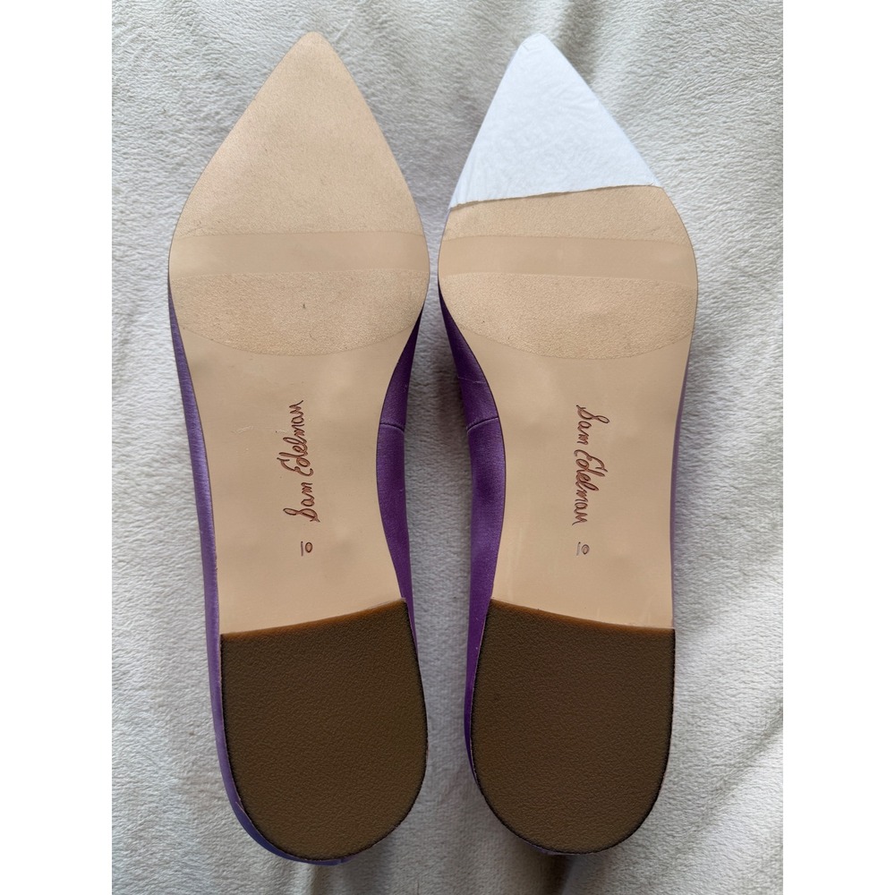 Sam Edelman Wanda Tour Flats Women 10 Lavender New Pearl Flower Pointed Toe - Picture 7 of 9